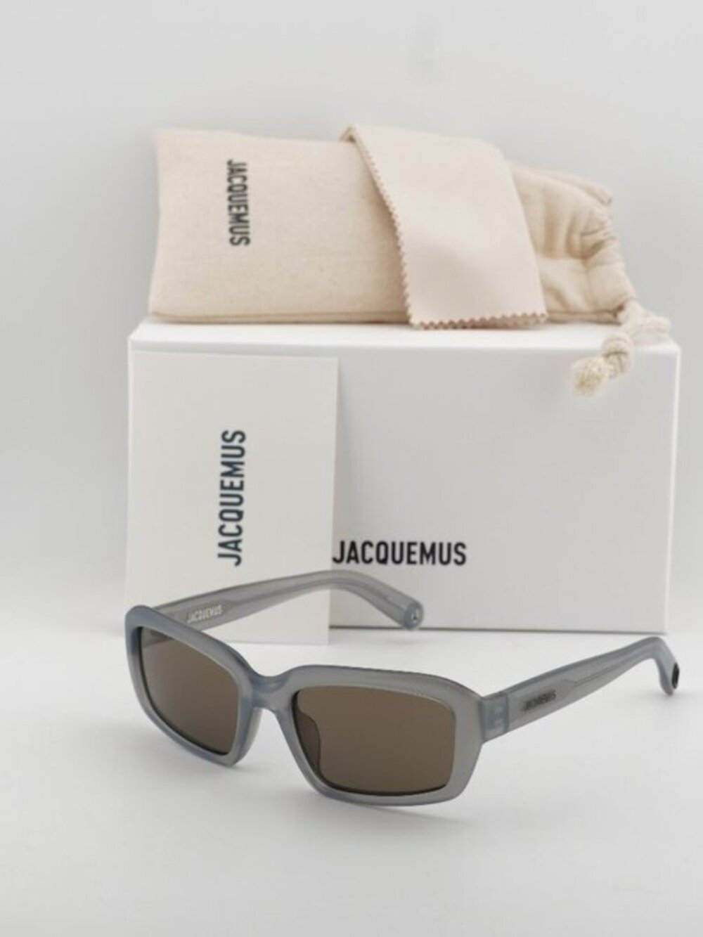 Jacquemus MARINO JAC/64 C4 Rectangle Sunglasses - Grey